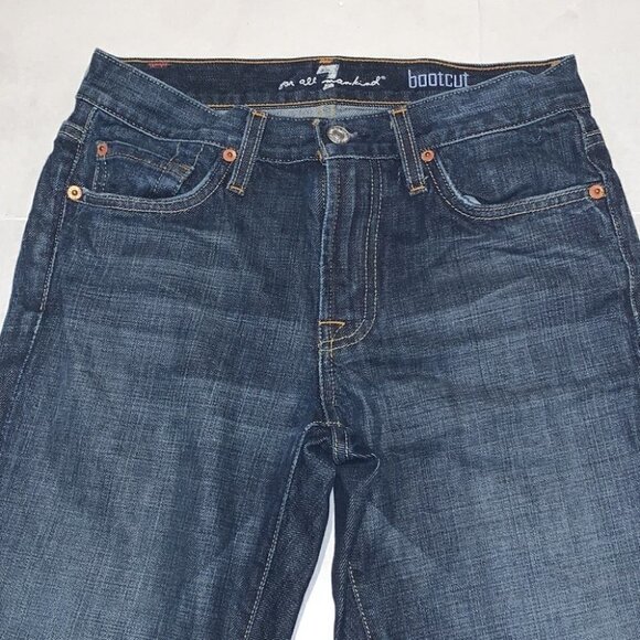 7 for all mankind man bootcut dark Wash stretch jeans size 28 - Picture 4 of 16